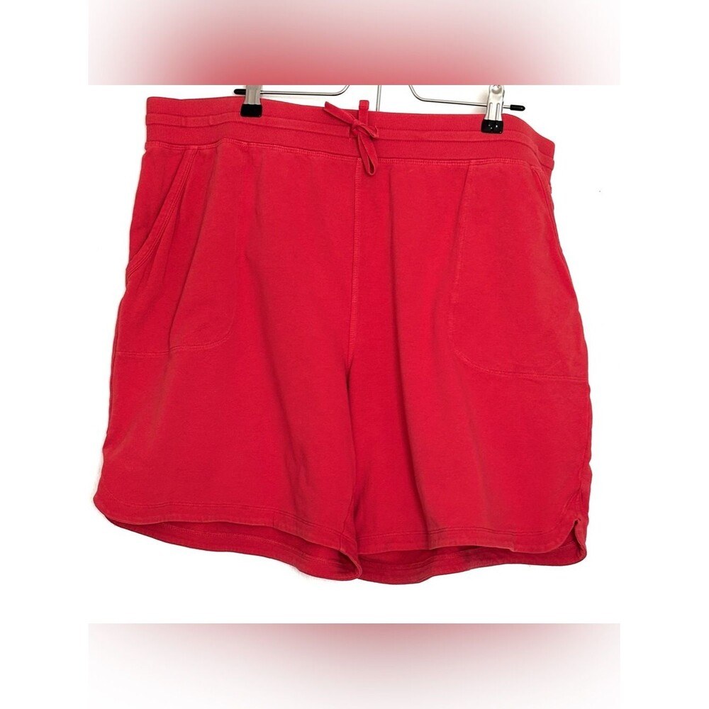 Talbots Terry Shorts 7” Red Pop Size XL